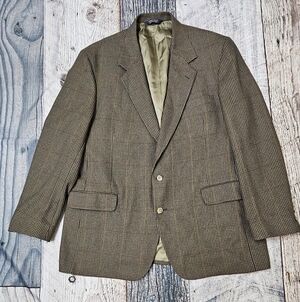 Vintage Loro Piana Nordstrom Camel Hair Blazer Sport Coat Made in USA Men's 46L